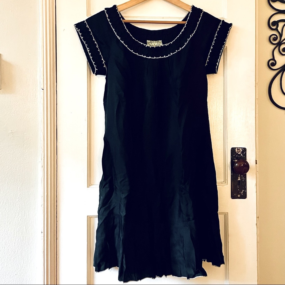 NWT Anthropologie | Floreat Black Dress SZ 6